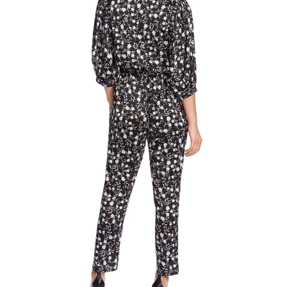 1.STATEWomen's Black Romantic Vines Jumpsuit